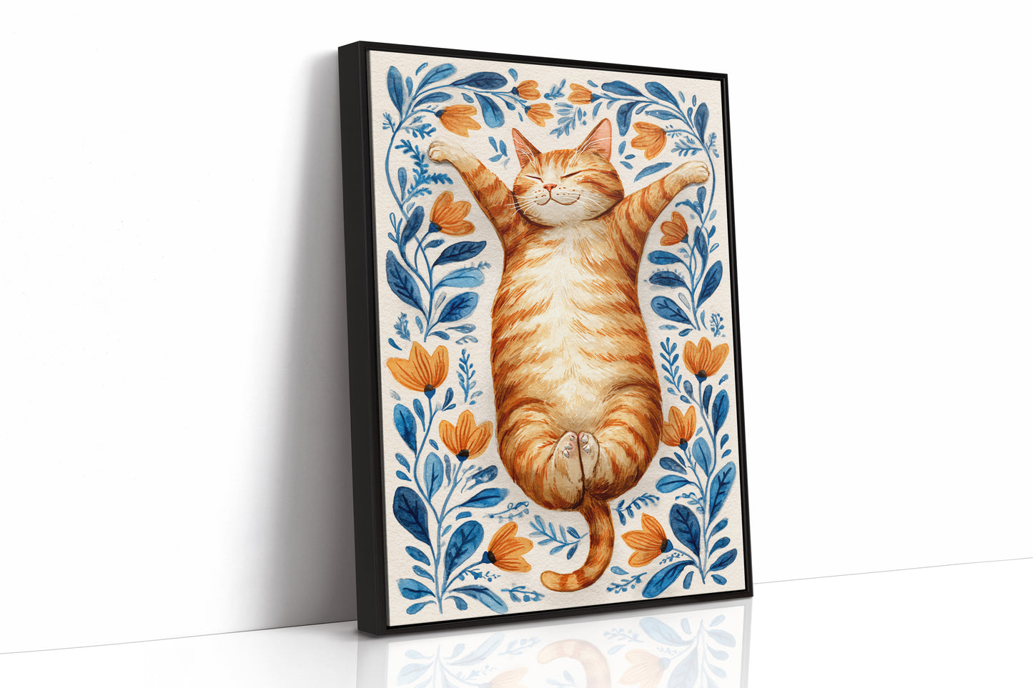 Sun-Kissed Paws and Floral Embrace