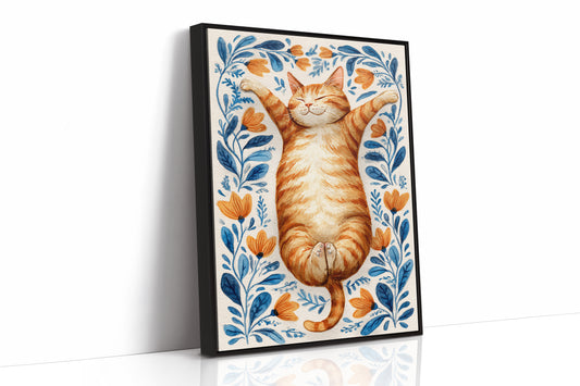 Sun-Kissed Paws and Floral Embrace
