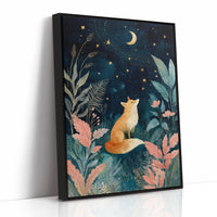 Fox Under a Starry Night