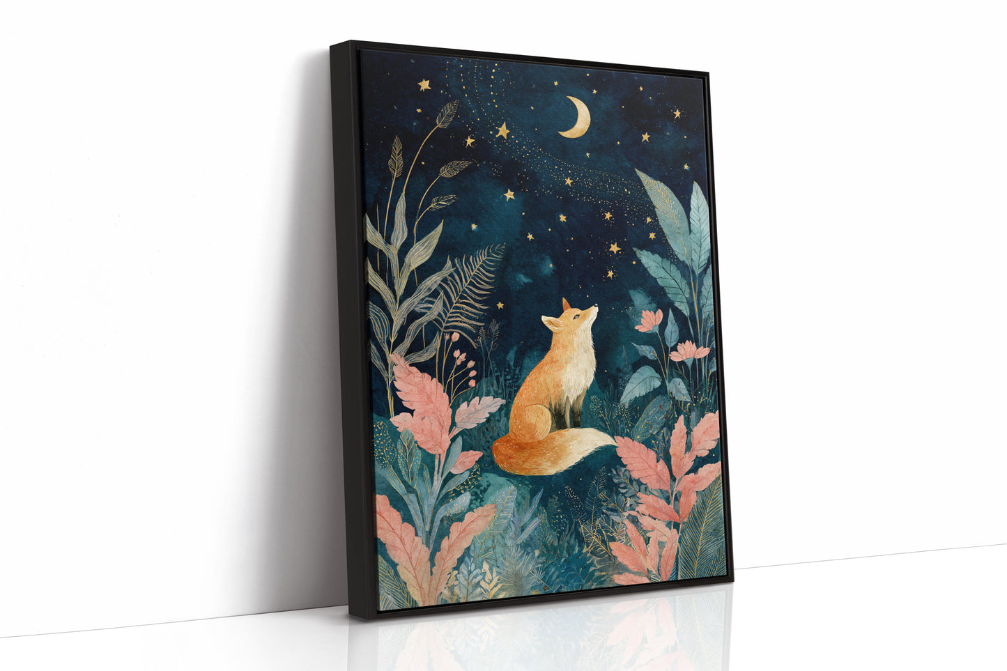 Fox Under a Starry Night