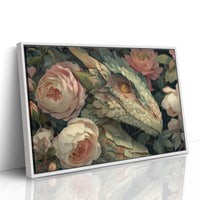 Dragon Among Soft Peonies