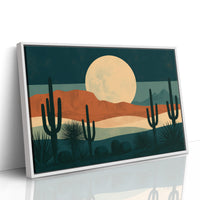 Full Moonrise Over Cactus Ridge