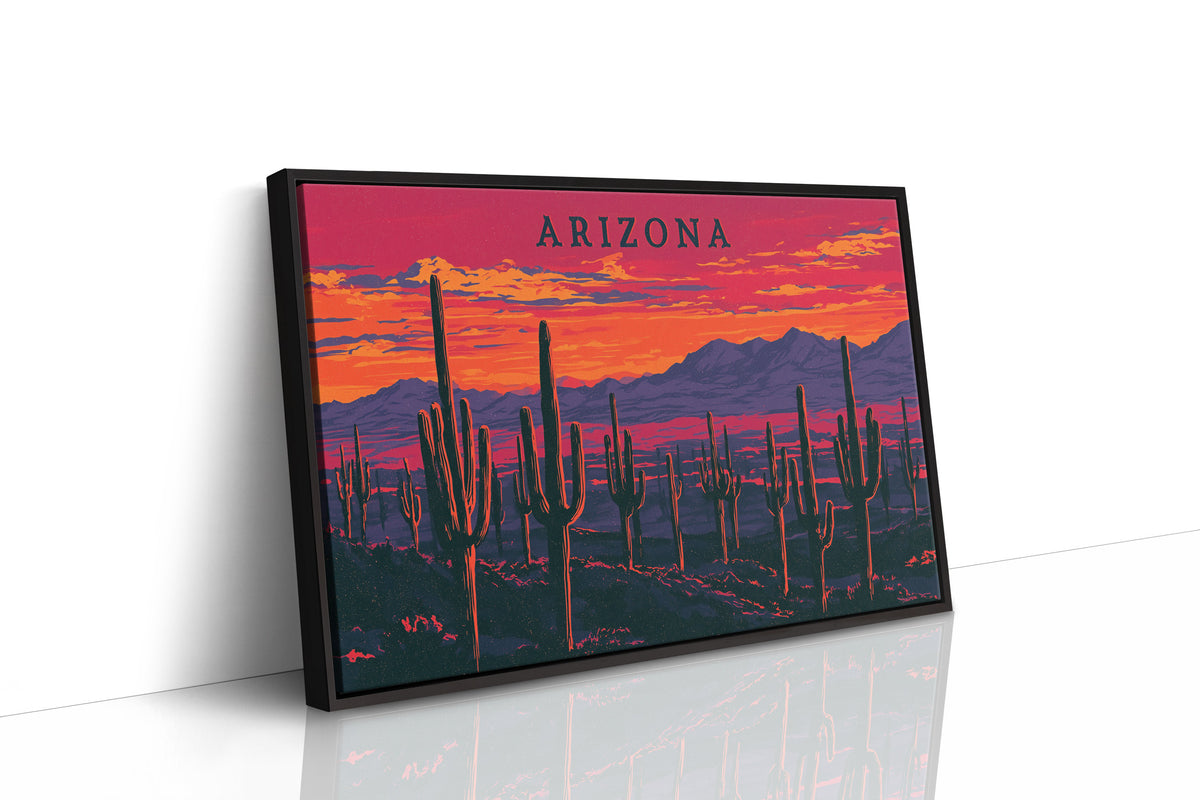 Arizona Saguaro Sunset Silhouettes