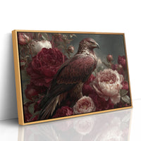 Hawk Nestled Among the Roses