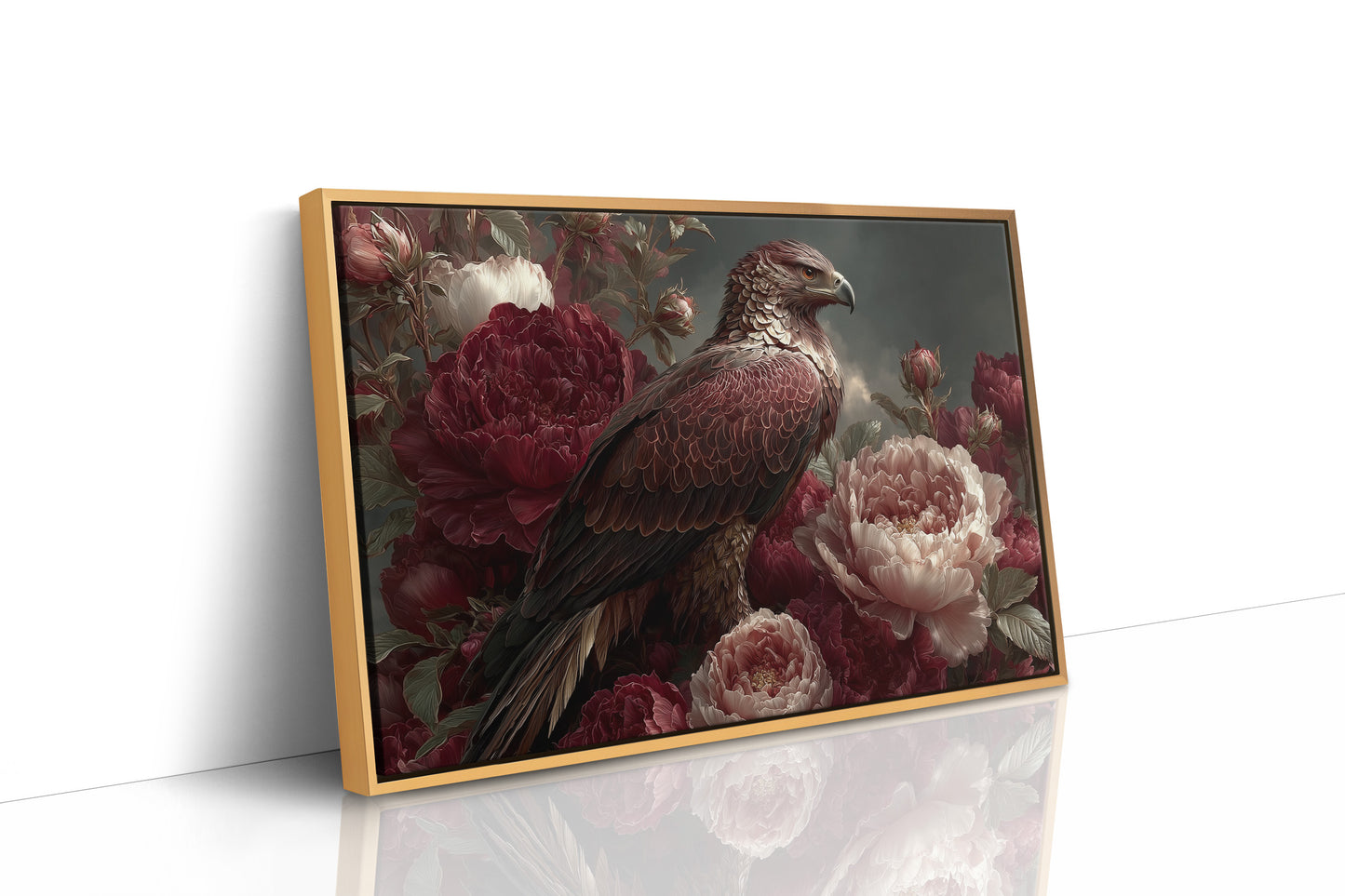 Hawk Nestled Among the Roses