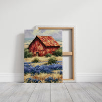 Red Barn in the Bluebonnets