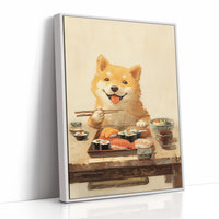 Sushi Night With Happy Shiba