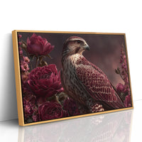 Falcon Among Garden Roses