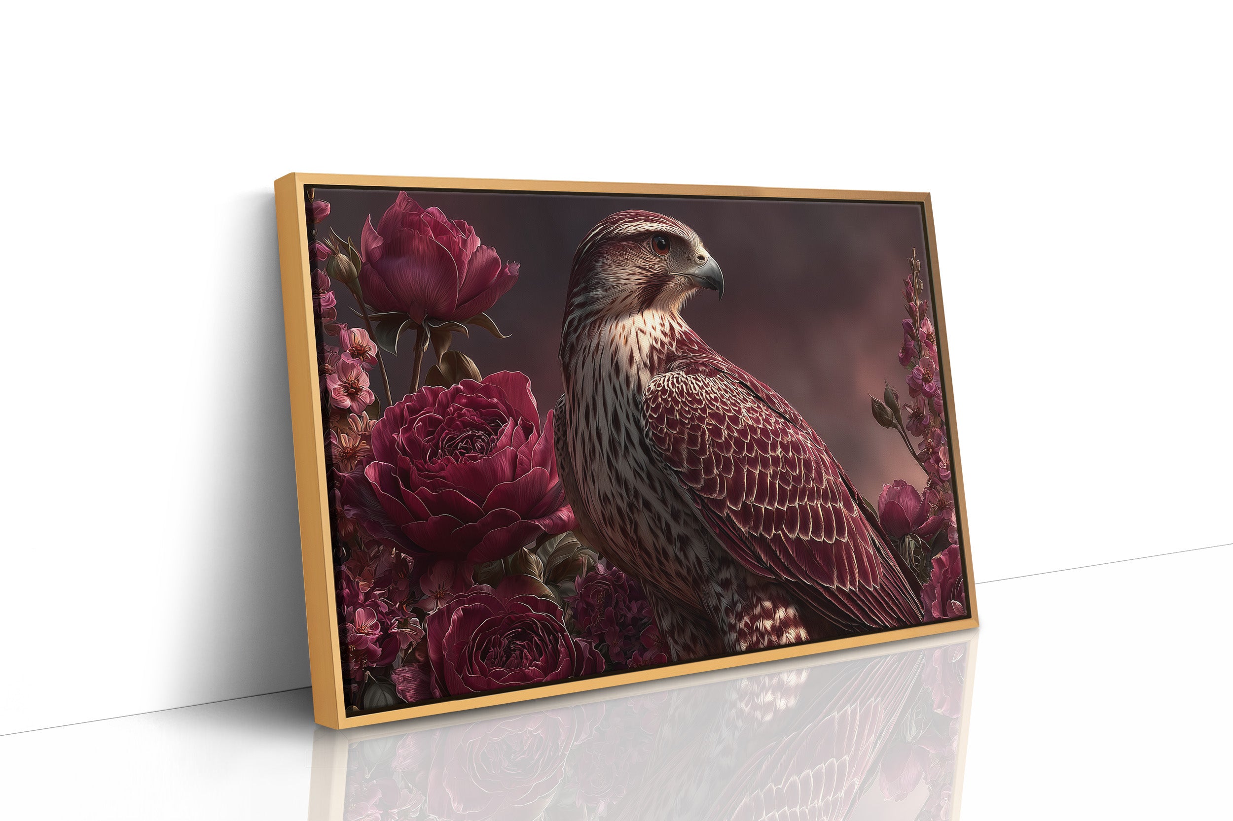 Falcon Among Garden Roses
