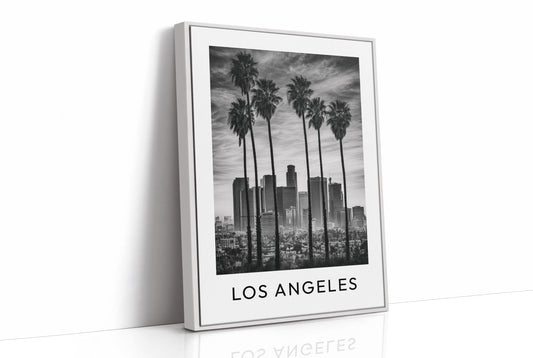 Downtown Skyline Palm Silhouettes