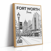 Fort Worth, Marquee Line Art