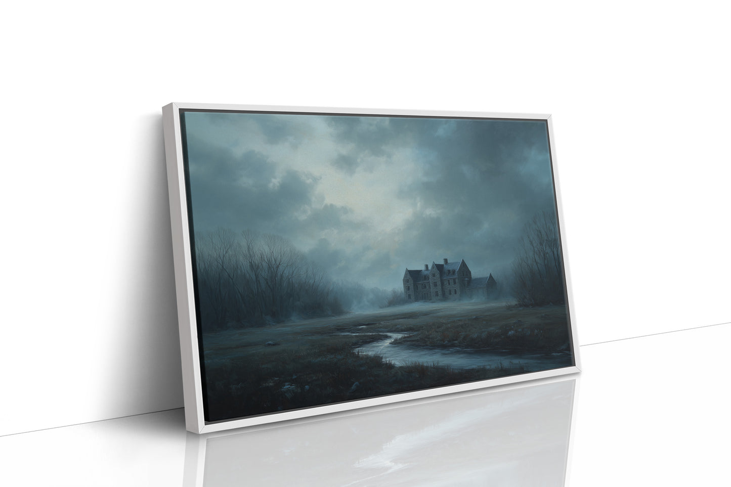 Forgotten Manor Under Stormy Skies