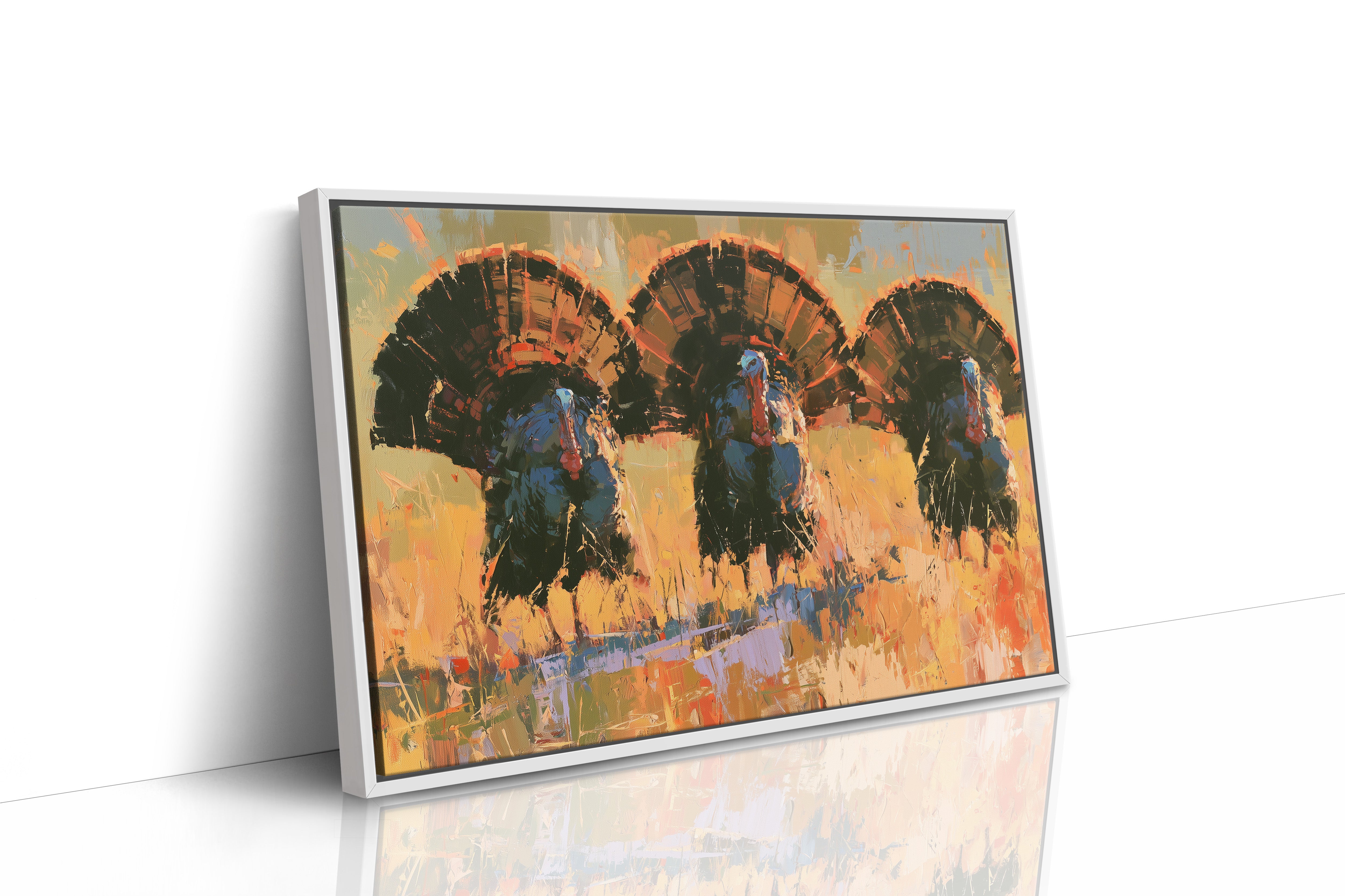 Three Turkeys, Full Display