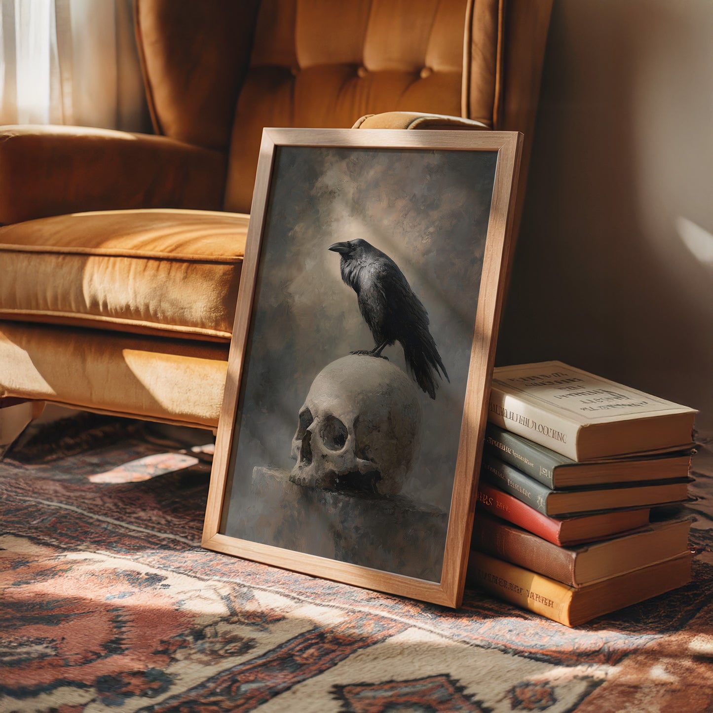 Raven Perches On Mortal Throne