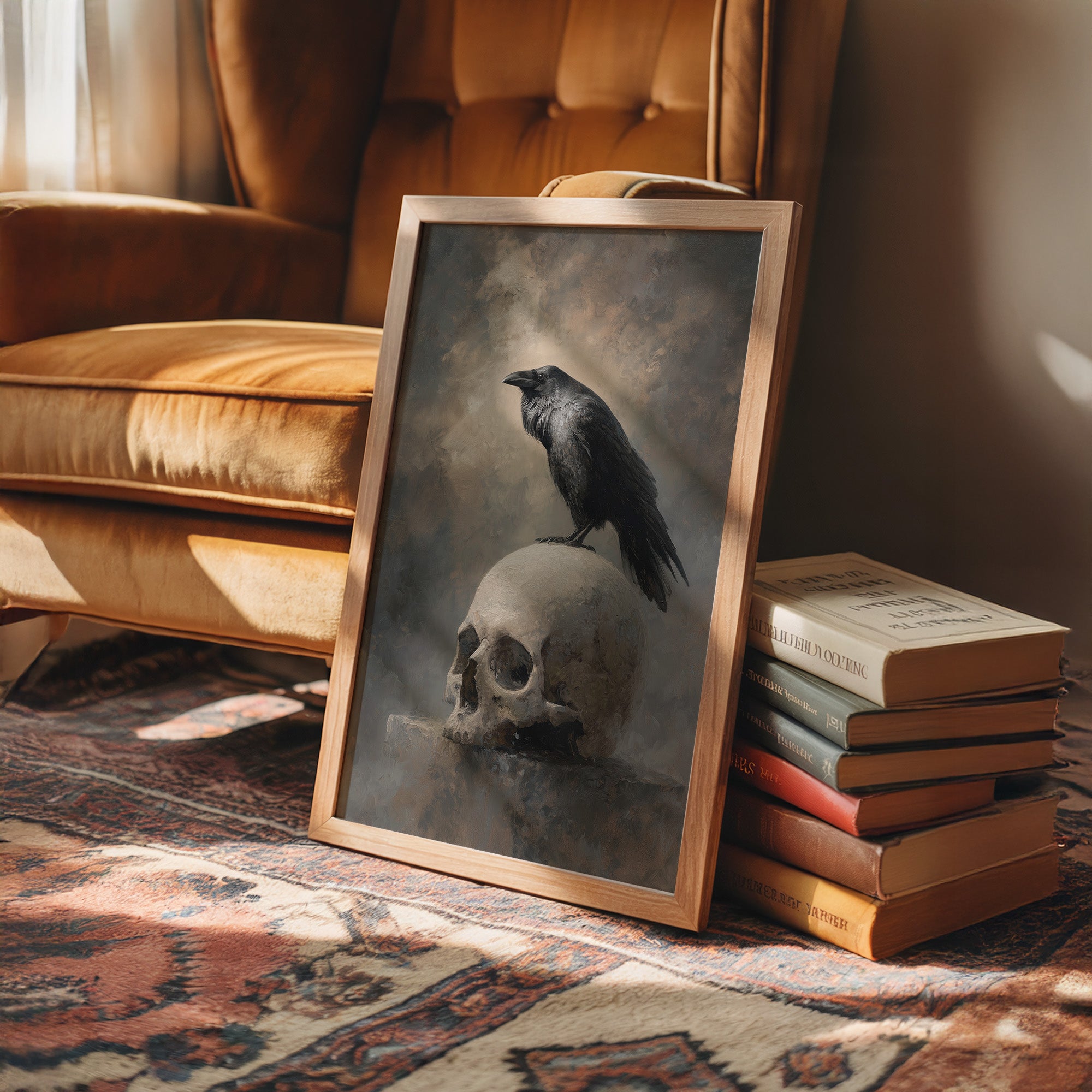 Raven Perches On Mortal Throne