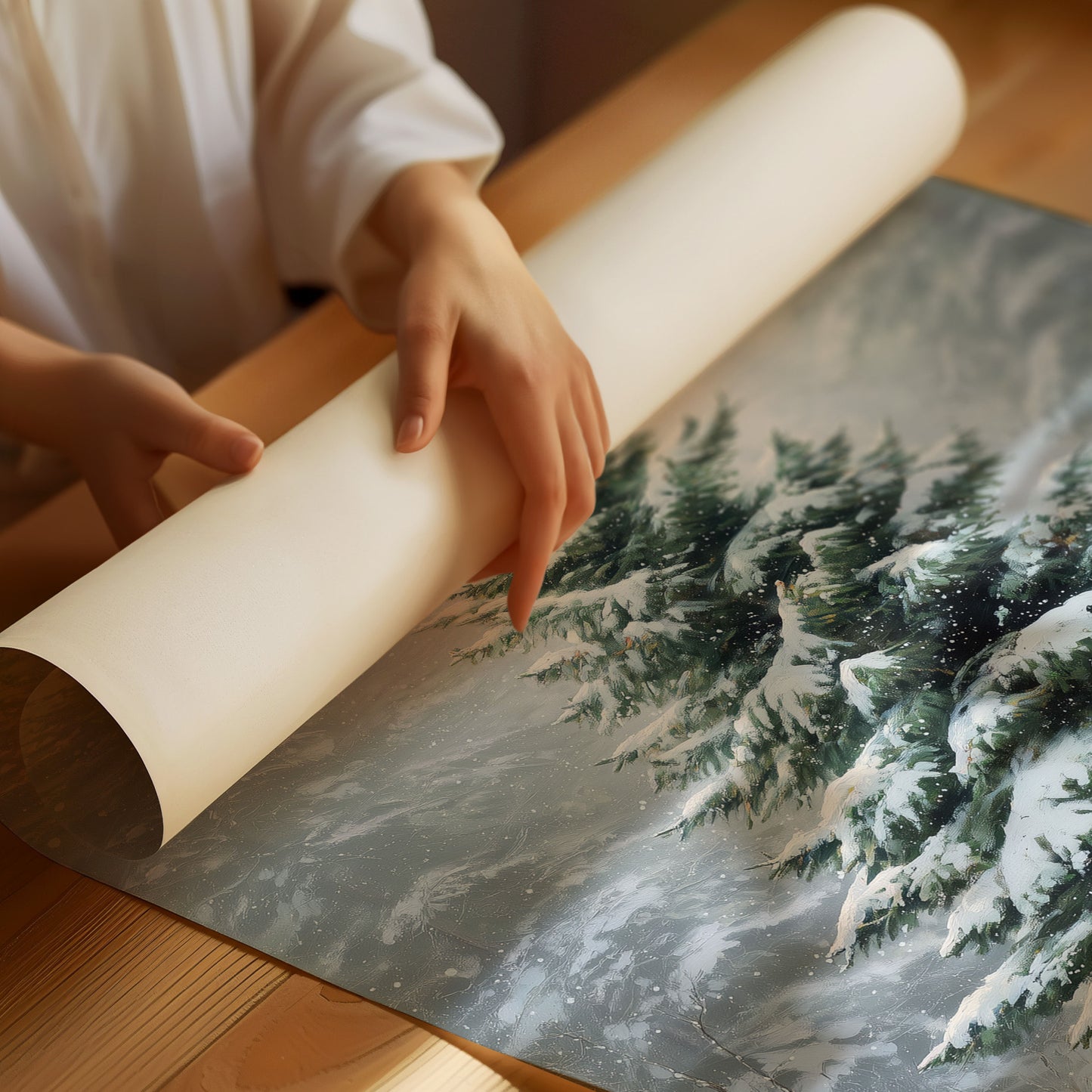 Evergreen Tales In Winter Mist