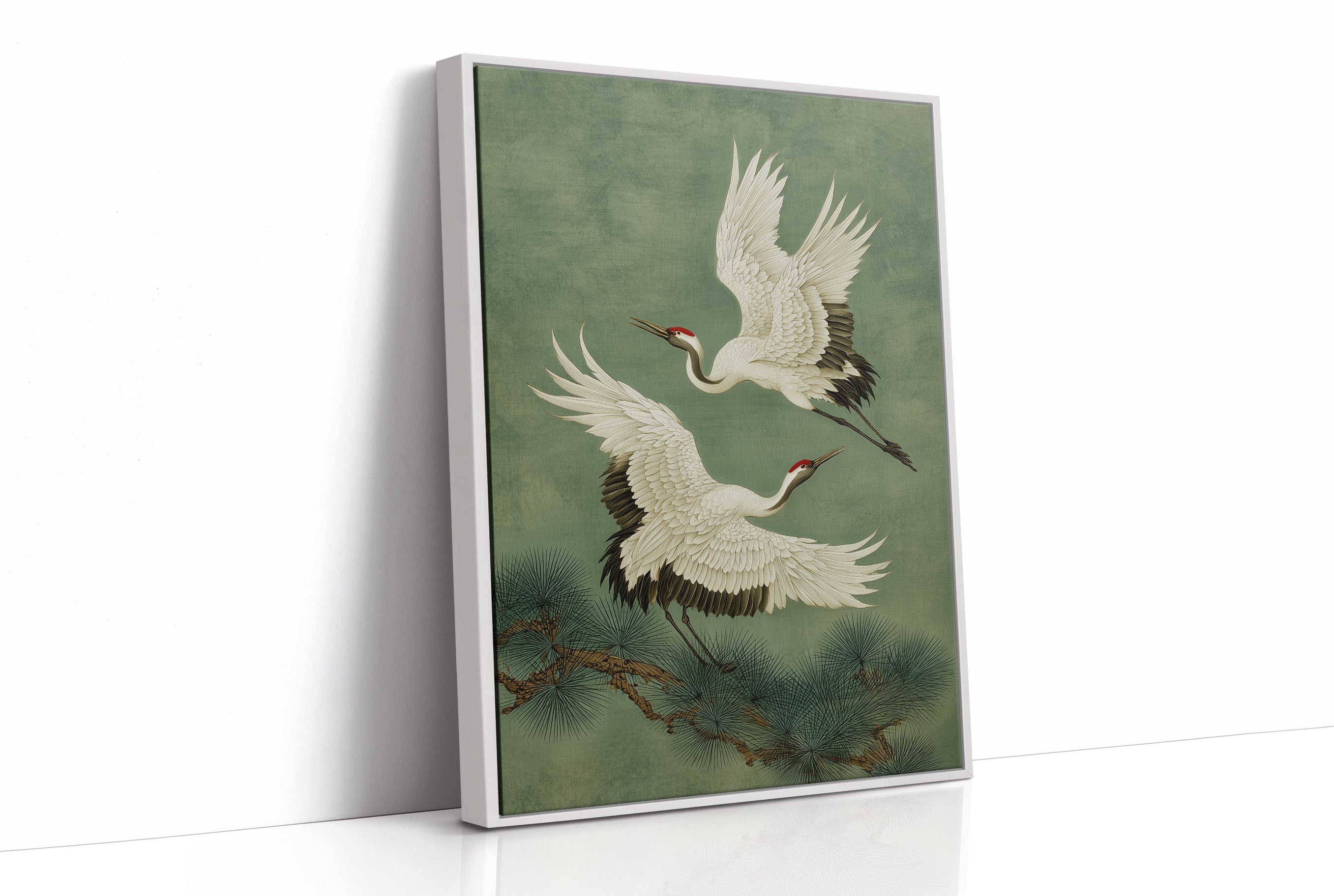 Cranes Dance Among Pine Needles