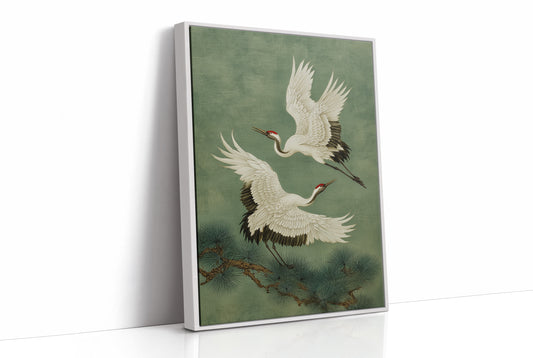 Cranes Dance Among Pine Needles