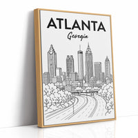 Atlanta, Highway Line Art