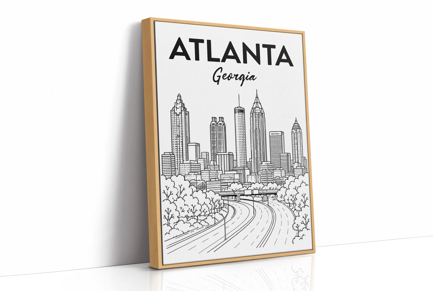 Atlanta, Highway Line Art