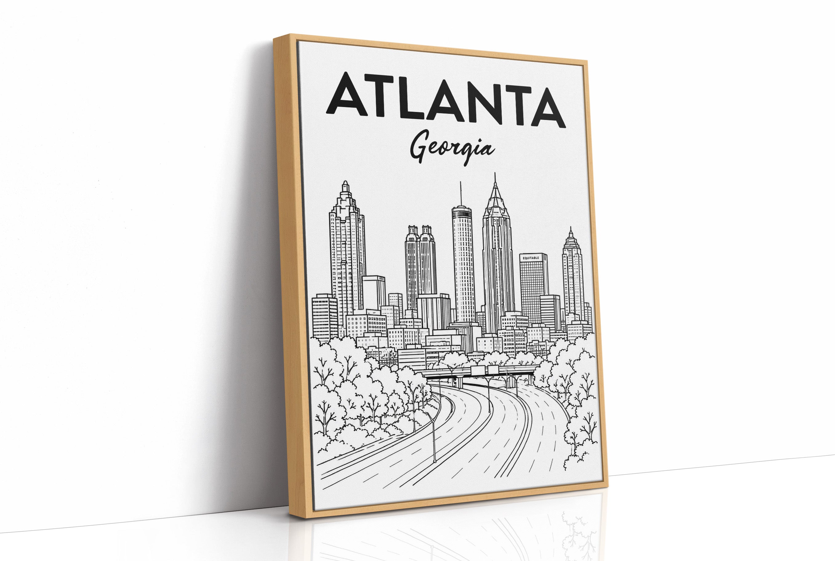 Atlanta, Highway Line Art