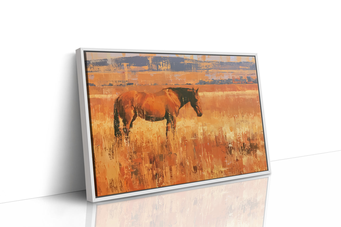 Bay Horse In Amber Grass