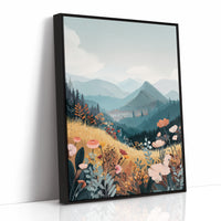 Fields of Color Beneath Mountains