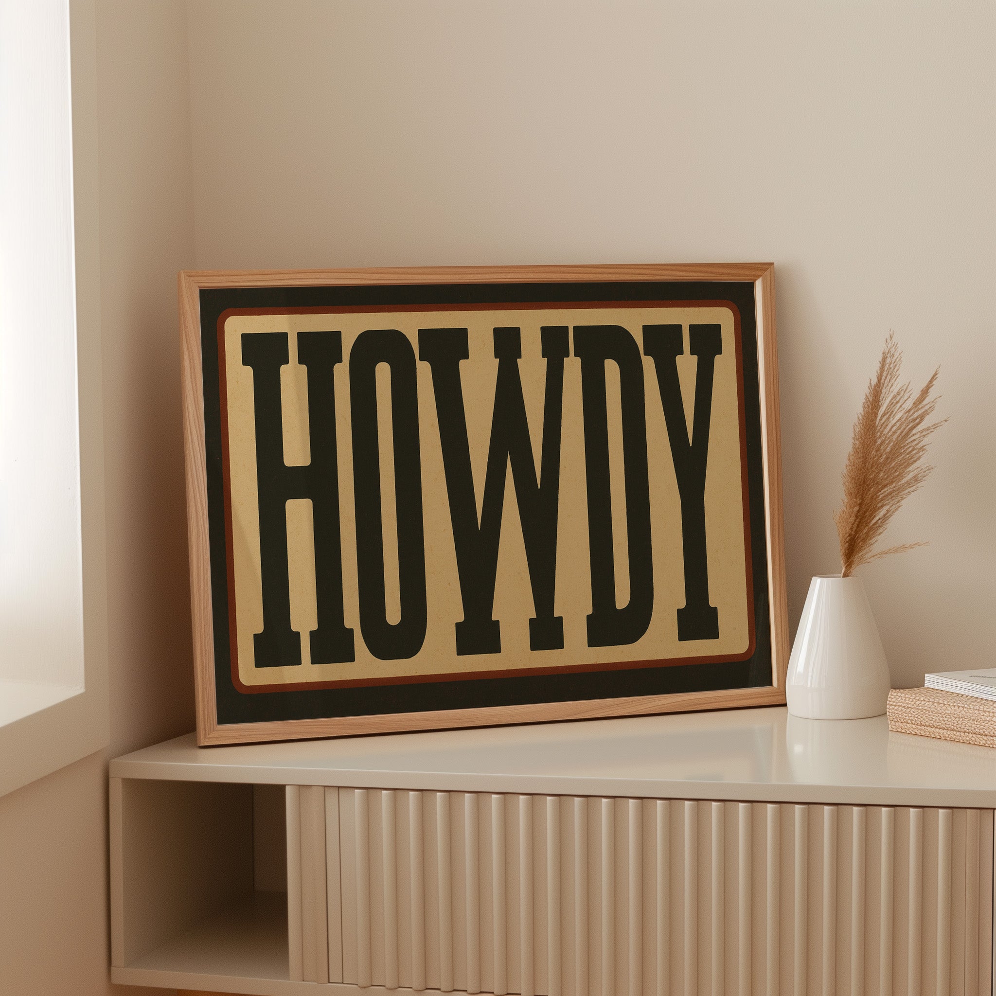 Howdy Western Typography Poster