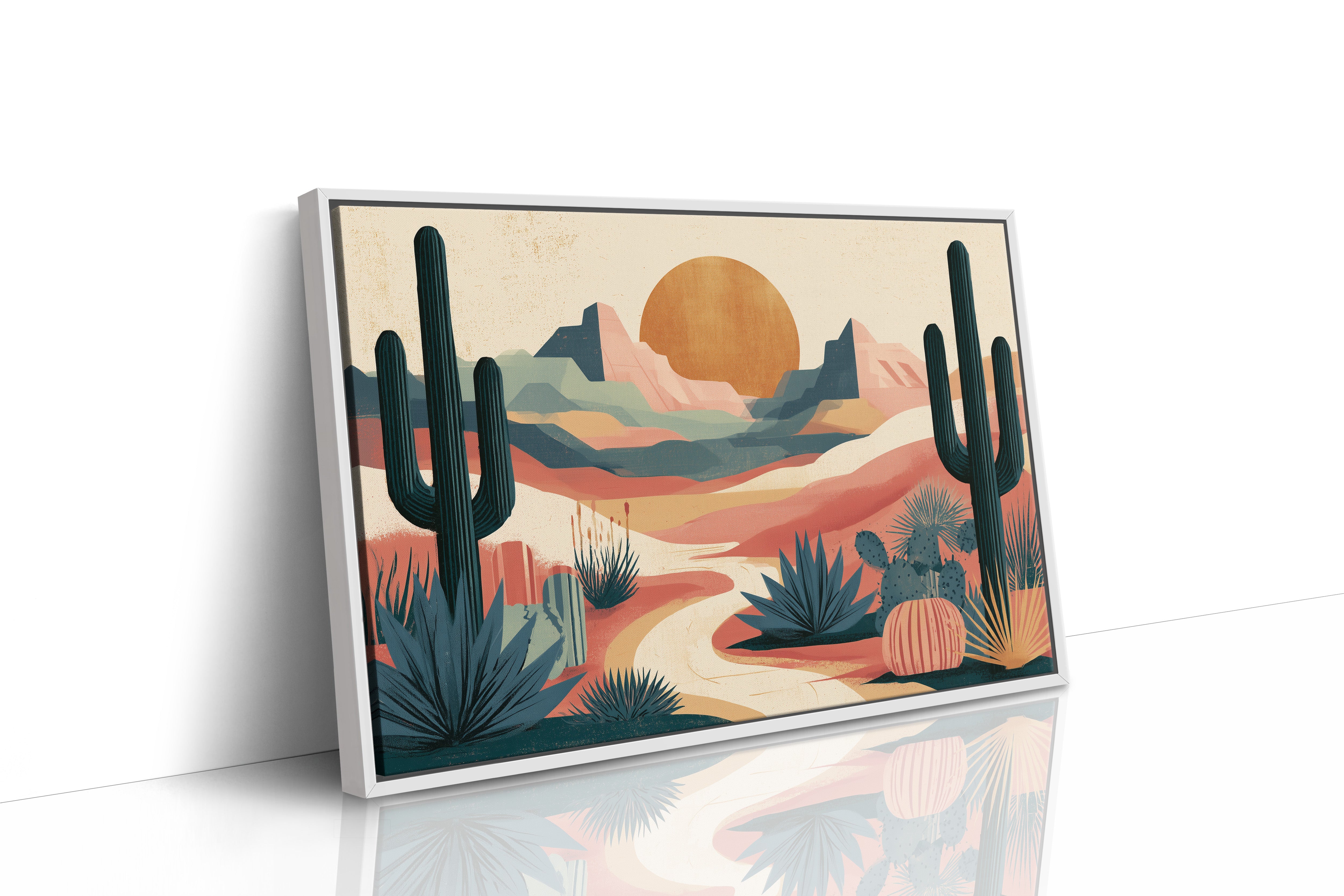 Winding Path Beneath a Copper Sun
