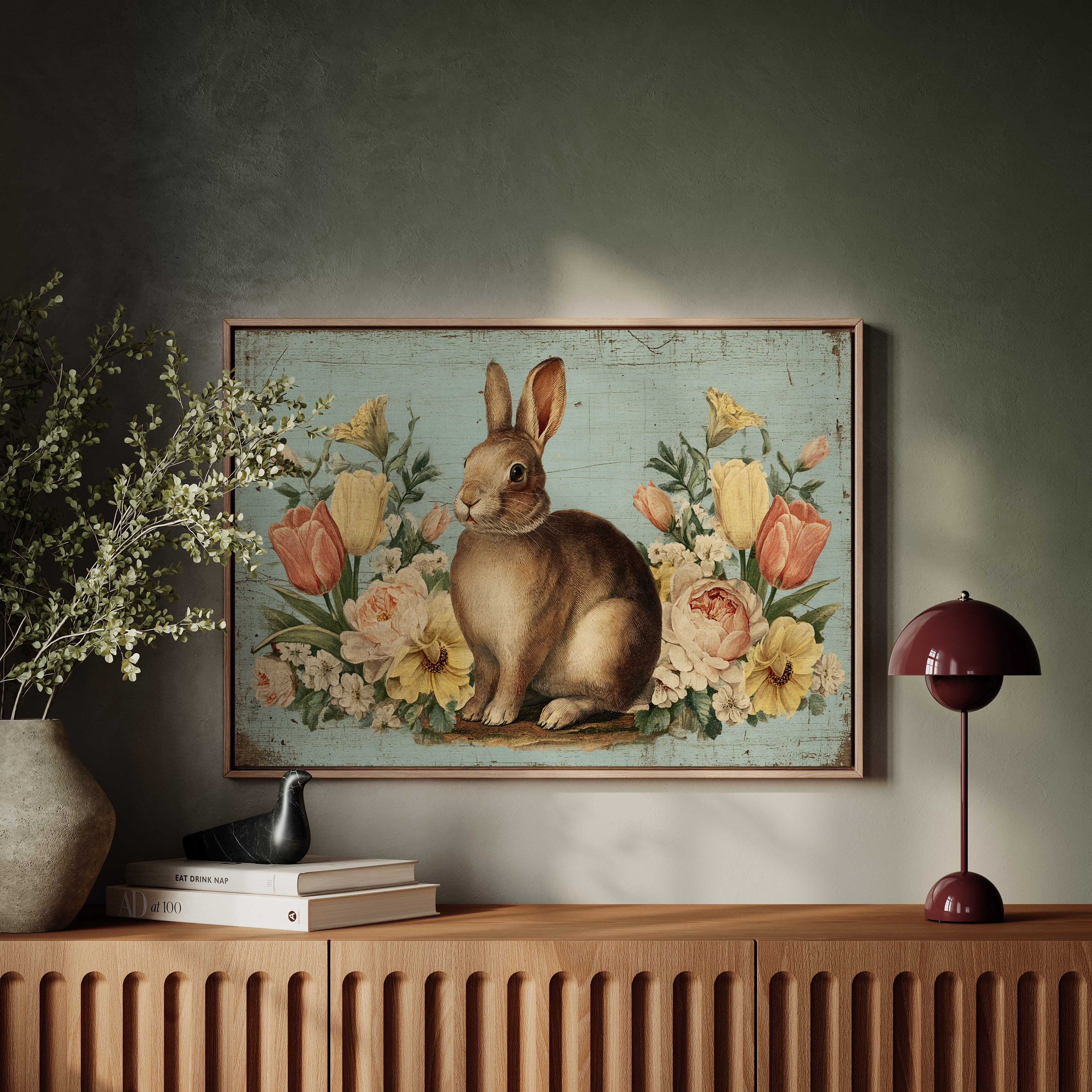 Spring Garden Keeps Rabbit Company