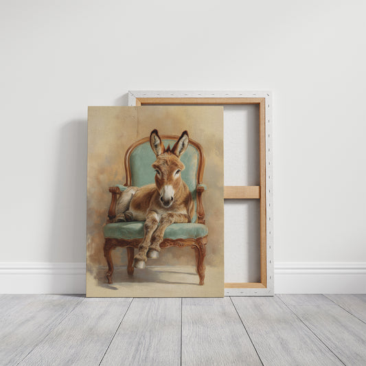 Regal Donkey Claims Velvet Throne