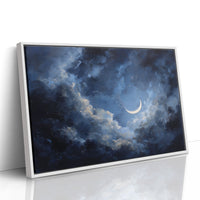 Sliver Moon Among Stormy Clouds