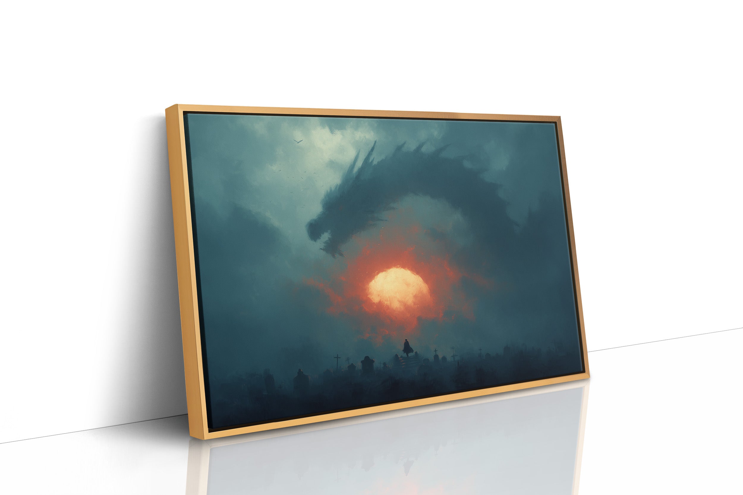 Dragon Rising Over the Graveyard
