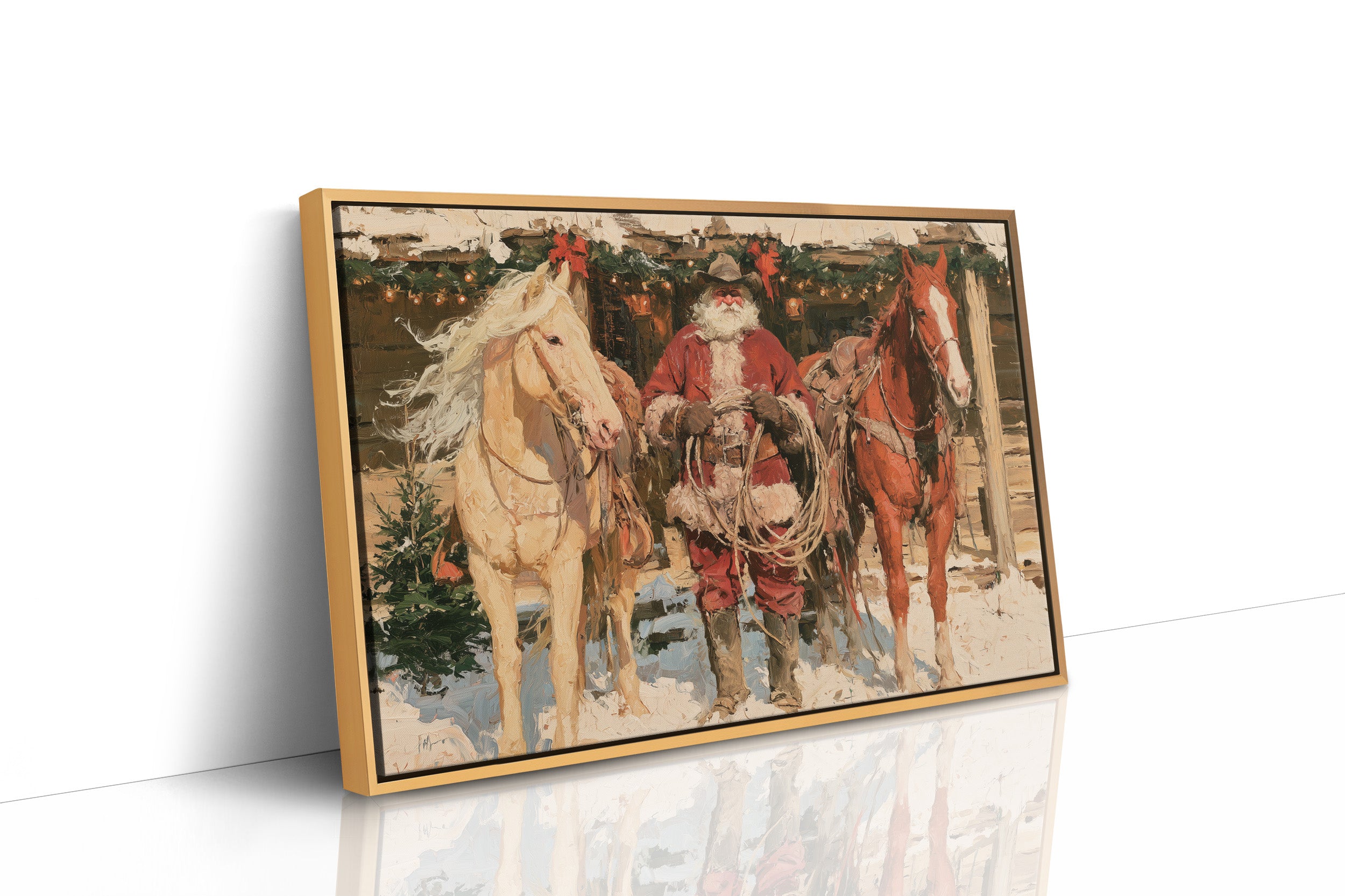 Cowboy Santa Coils His Rope