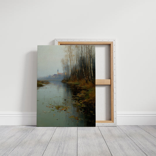 Autumn Whispers Across Misty Waters