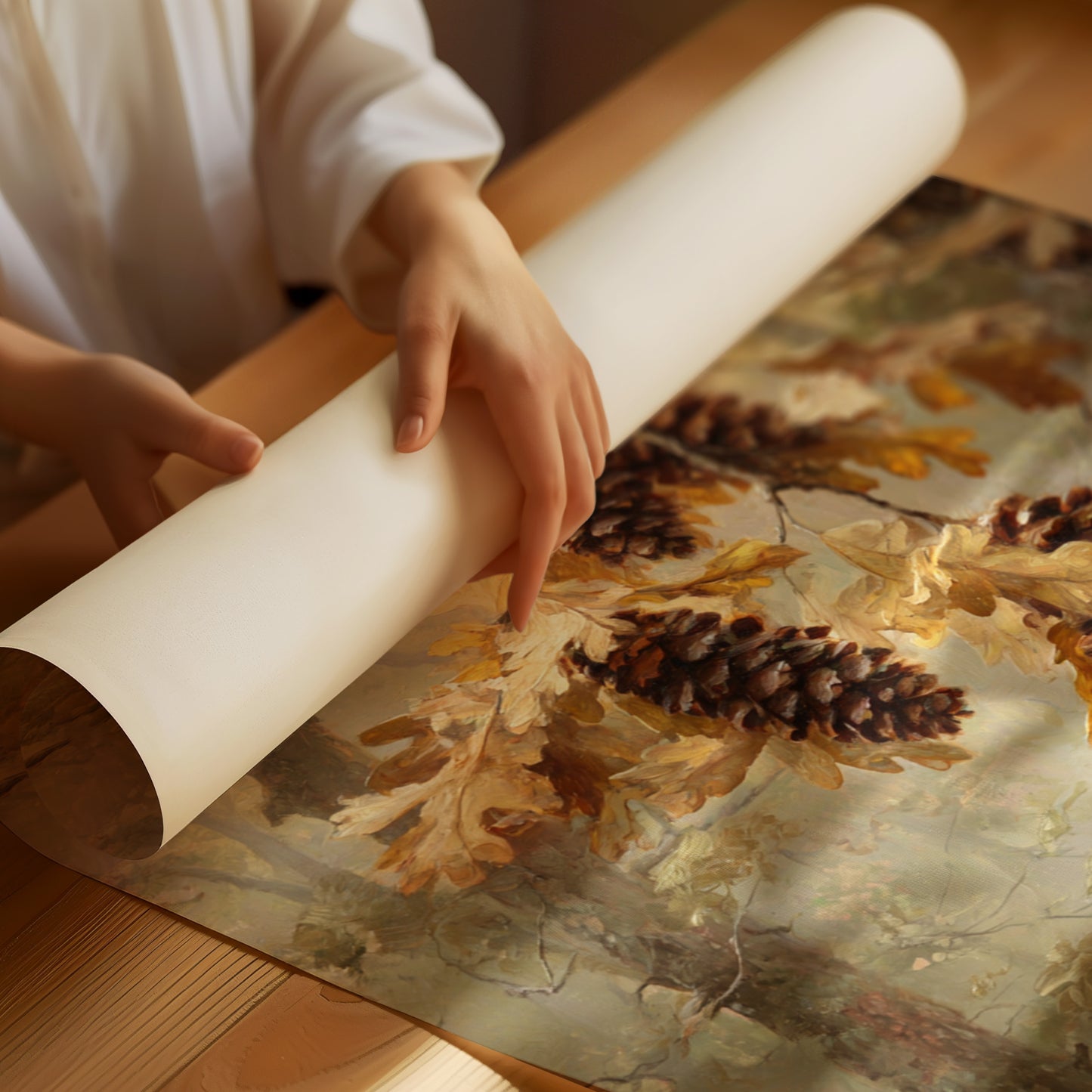 Autumn Secrets Among Pine Branches