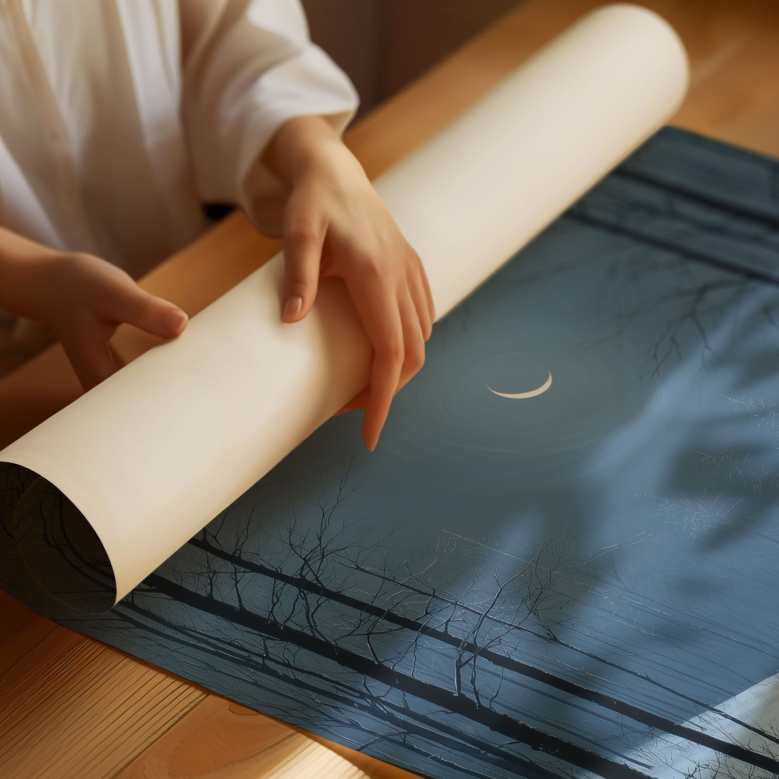 Moonlit Forest Beckons Winter Dreams