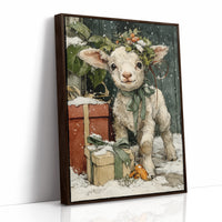 Lamb with Gifts, Winter Wreath