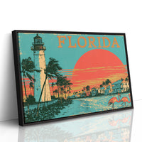 Florida Sunset Flamingo Shore