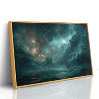Fireworks Over the Stormy Sea