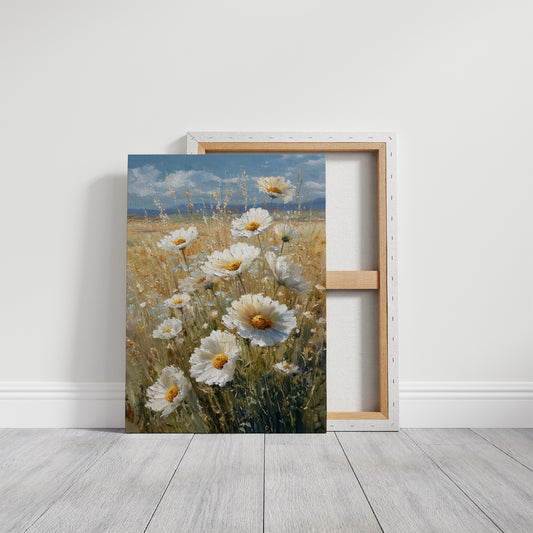 Sunlit Daisies Dance in Golden Fields