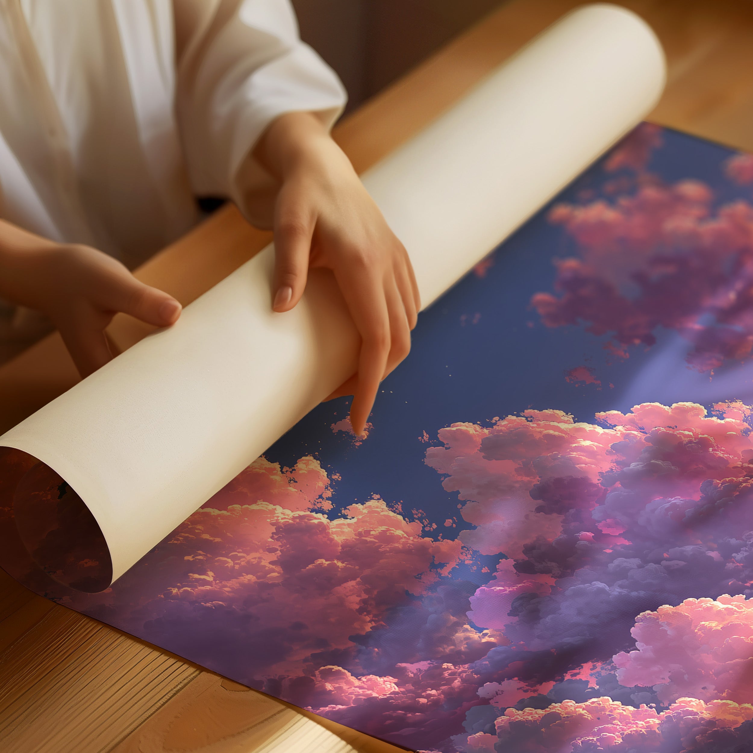 Twilight Clouds, Crescent Moon