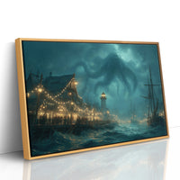 Kraken Looms Over Harbor Town