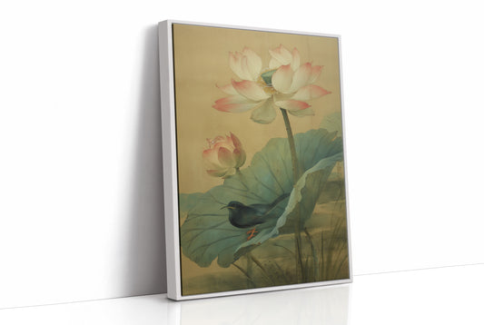 Lotus Blossoms Guard Their Secret Bird