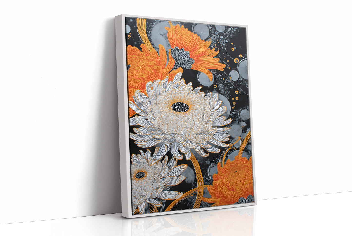 Chrysanthemums Dance Through Midnight Stars