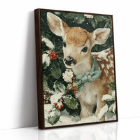 Fawn in the Falling Snow