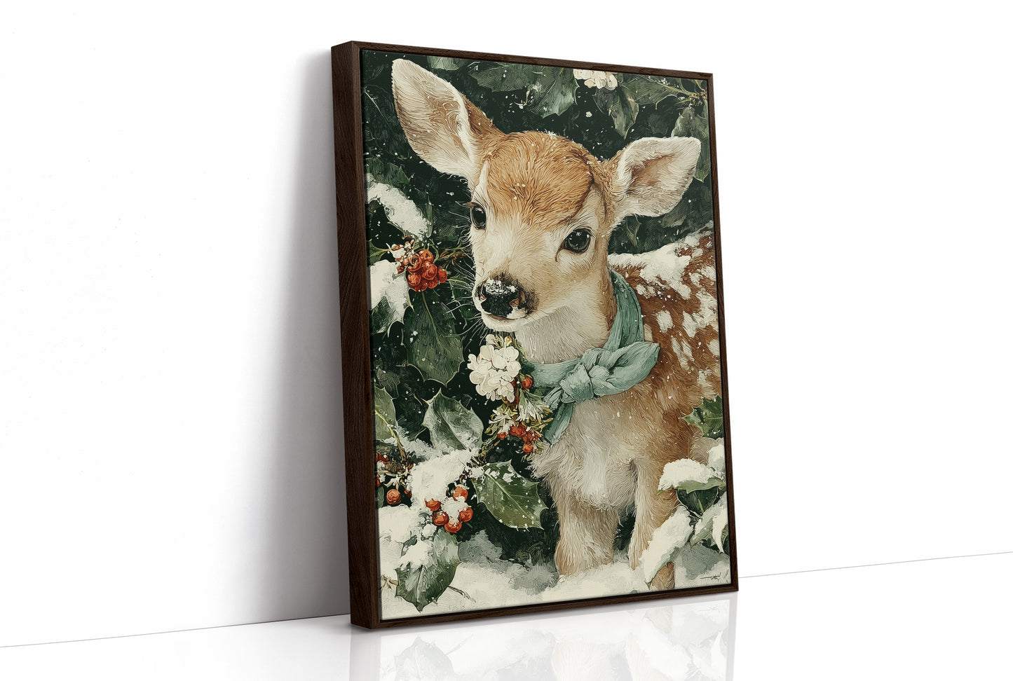 Fawn in the Falling Snow
