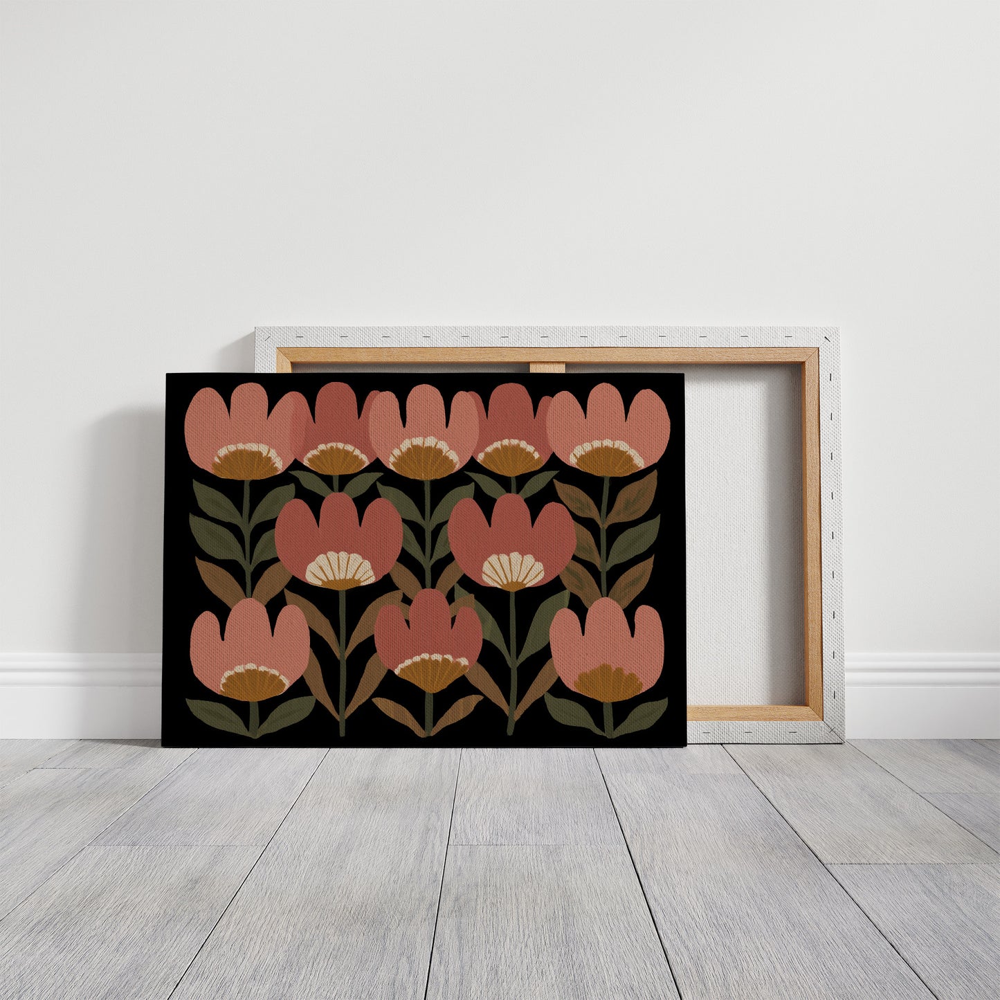 Coral Blooms Dance Against Midnight