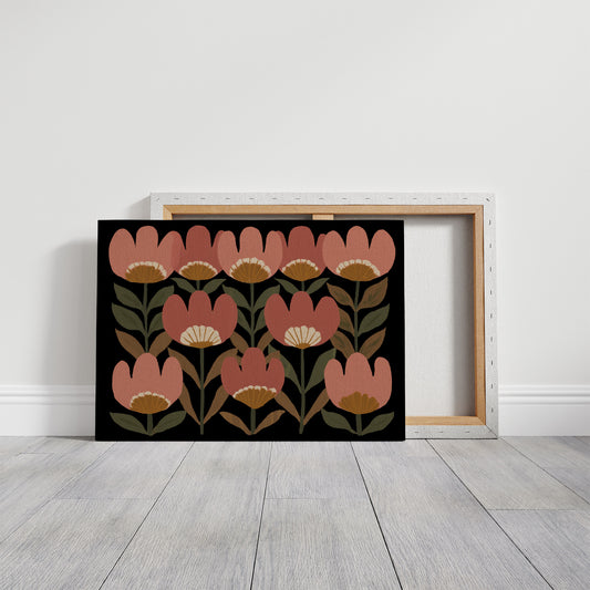 Coral Blooms Dance Against Midnight