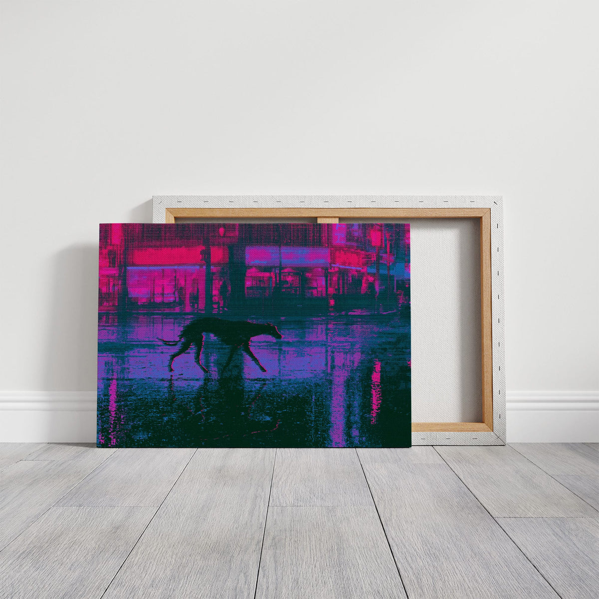Neon Glitch Street Wanderer